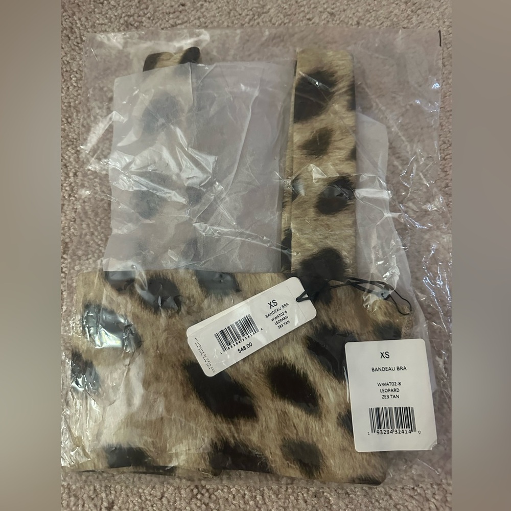 We Wore What brand new NWT leopard bandeau bra top. Perfect condition